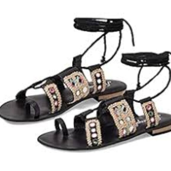 FREE PEOPLE Leather Mantra Mirror Sandals - Picture 6 of 7